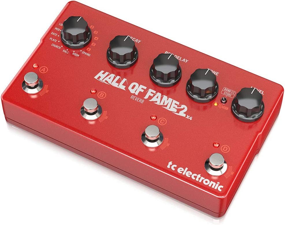 TC Helicon Hall of Fame 2x4 Reverb Pedal with 4 MASH Switches and Shimmer Effect - Image 3