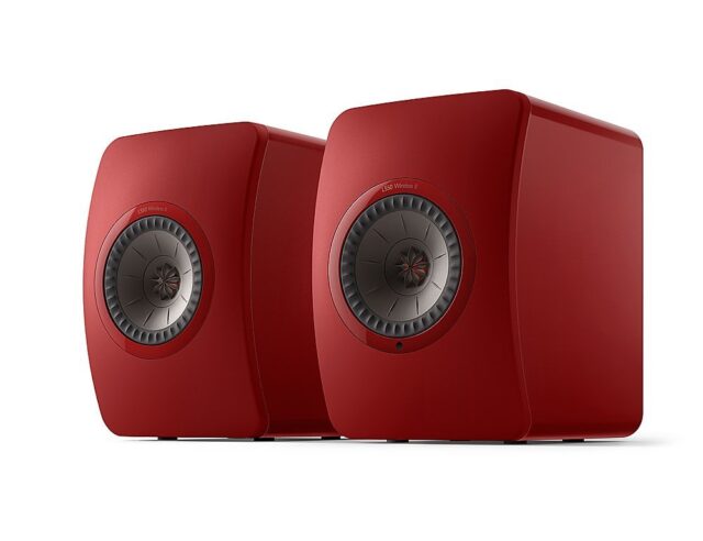 KEF LS50 Wireless II Active Bookshelf Speaker Red - Pair