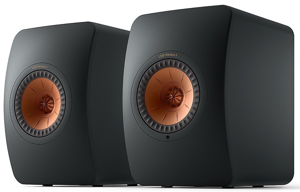 KEF LS50 Wireless II Active Bookshelf Speaker Black - Pair
