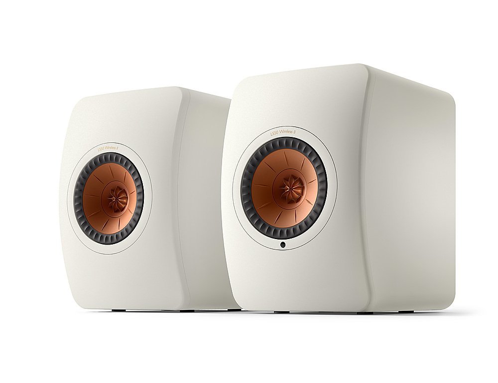 KEF LS50 Wireless II Active Bookshelf Speaker White - Pair