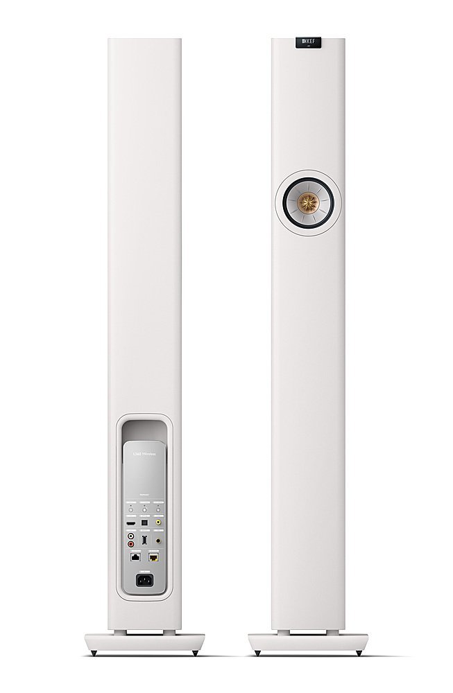 KEF LS60 All-In-One Hi-Fi Wireless Active Floor Standing Speaker White - Pair - Image 2