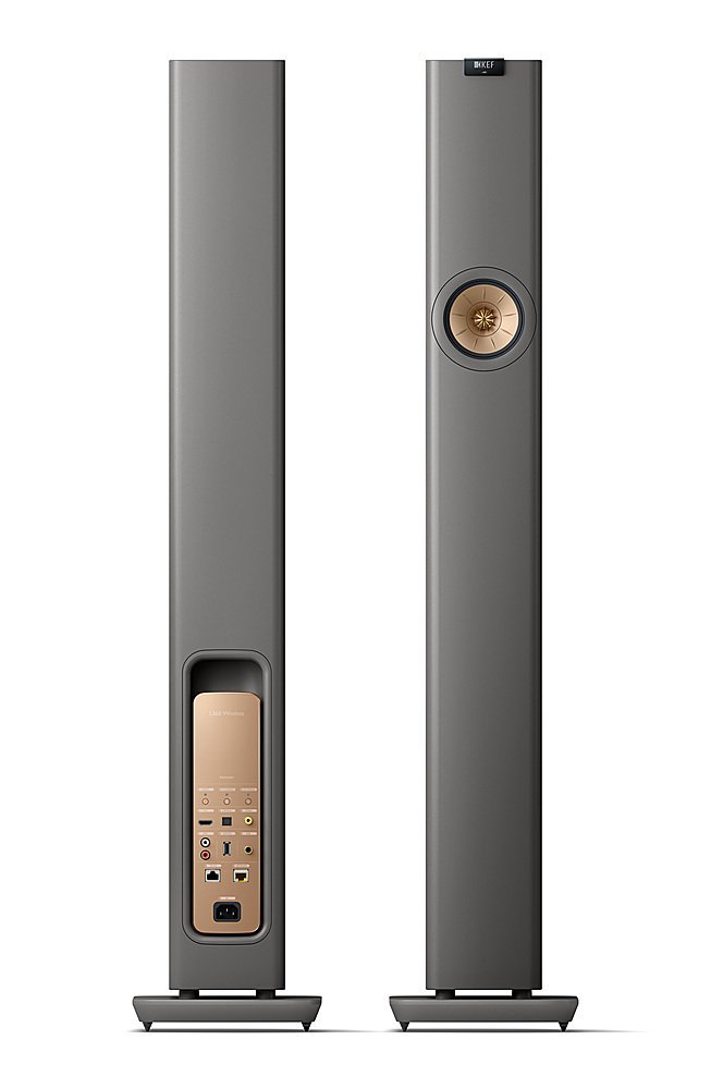 KEF LS60 All-In-One Hi-Fi Wireless Active Floor Standing Speaker Grey - Pair