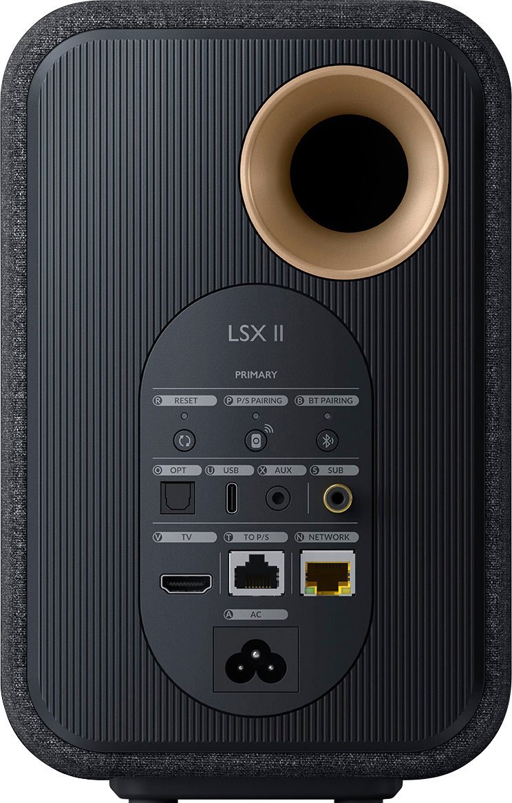 KEF LSXII Definitive Compact Wireless HiFi Bookshelf Speakers Black - Pair - Image 5