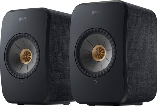 KEF LSXII Definitive Compact Wireless HiFi Bookshelf Speakers Black - Pair