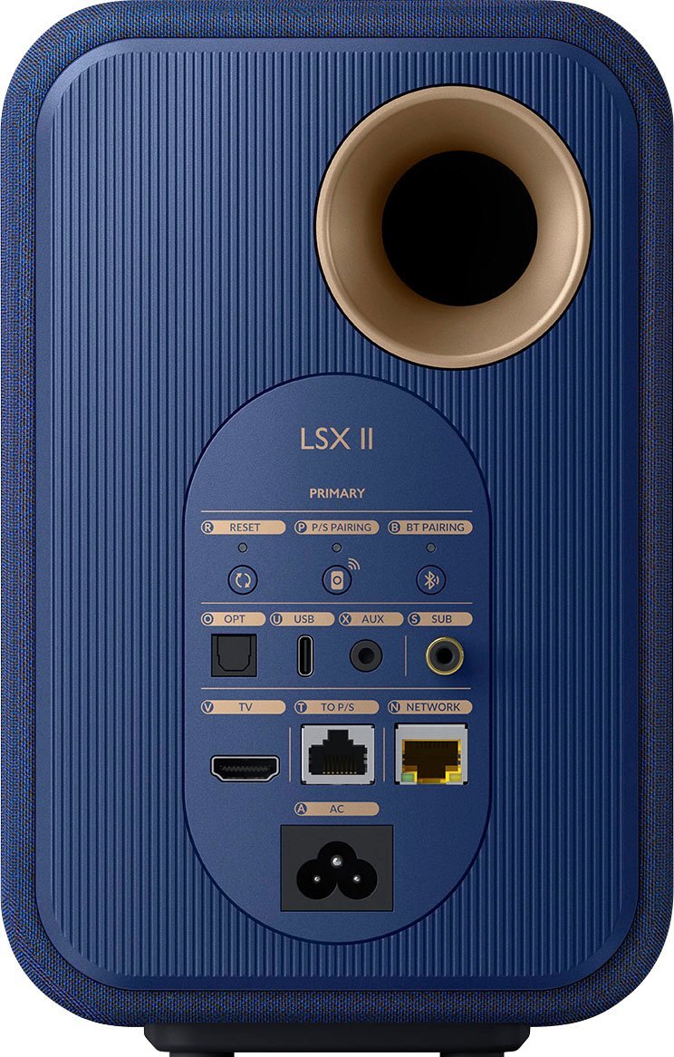 KEF LSXII Definitive Compact Wireless HiFi Bookshelf Speakers Blue - Pair - Image 4