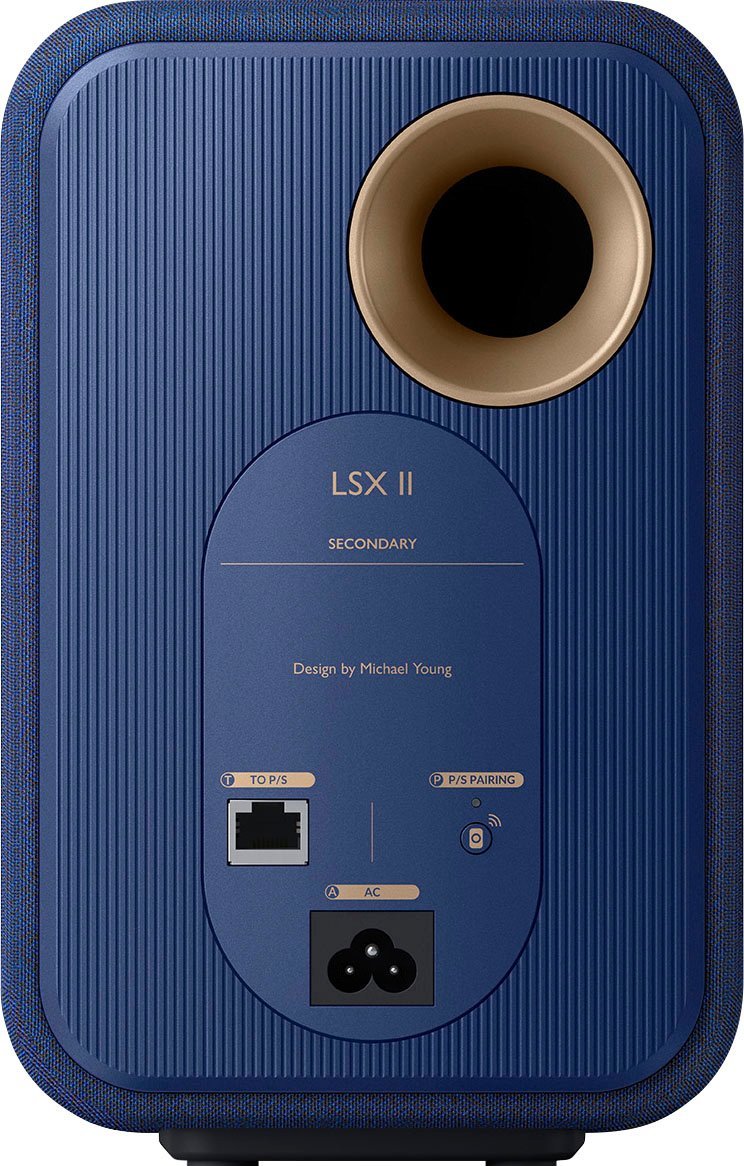 KEF LSXII Definitive Compact Wireless HiFi Bookshelf Speakers Blue - Pair - Image 5