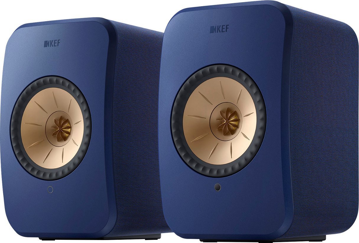 KEF LSXII Definitive Compact Wireless HiFi Bookshelf Speakers Blue - Pair