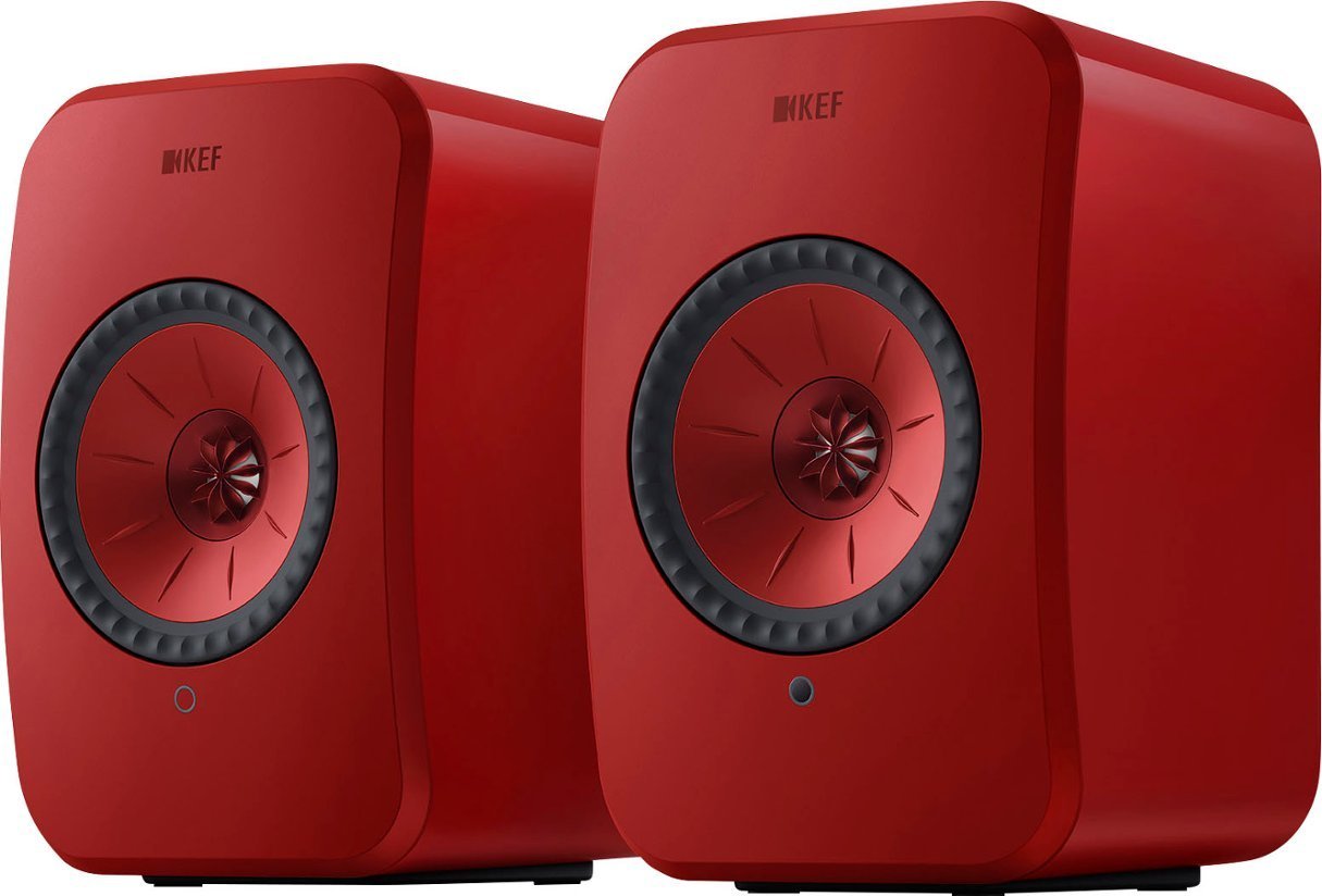 KEF LSXII Definitive Compact Wireless HiFi Bookshelf Speakers Cromson - Pair