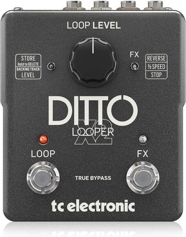 TC Helicon Ditto X2 Looper Guitar Pedal with Reverse and Half-Speed Effects