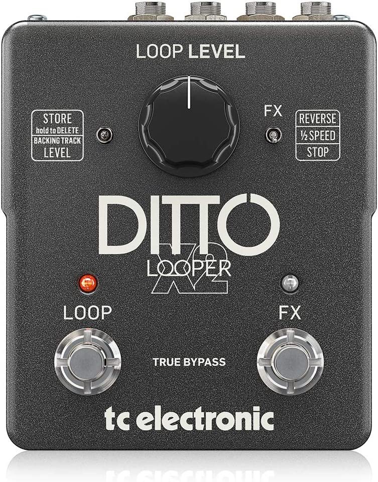TC Helicon Ditto X2 Looper Guitar Pedal with Reverse and Half-Speed Effects