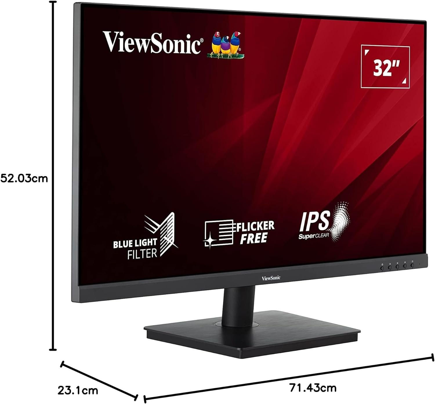 ViewSonic VA3209-2K-MHD 32" 2K QHD Monitor Featured Built-In Speakers - Image 2