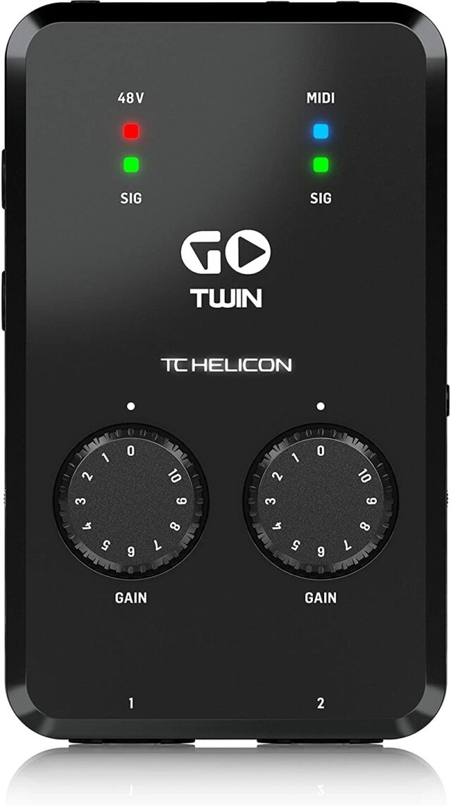 TC Helicon GO TWIN 2-Channel Audio/MIDI Interface with Midas Preamps for Mobile Recording