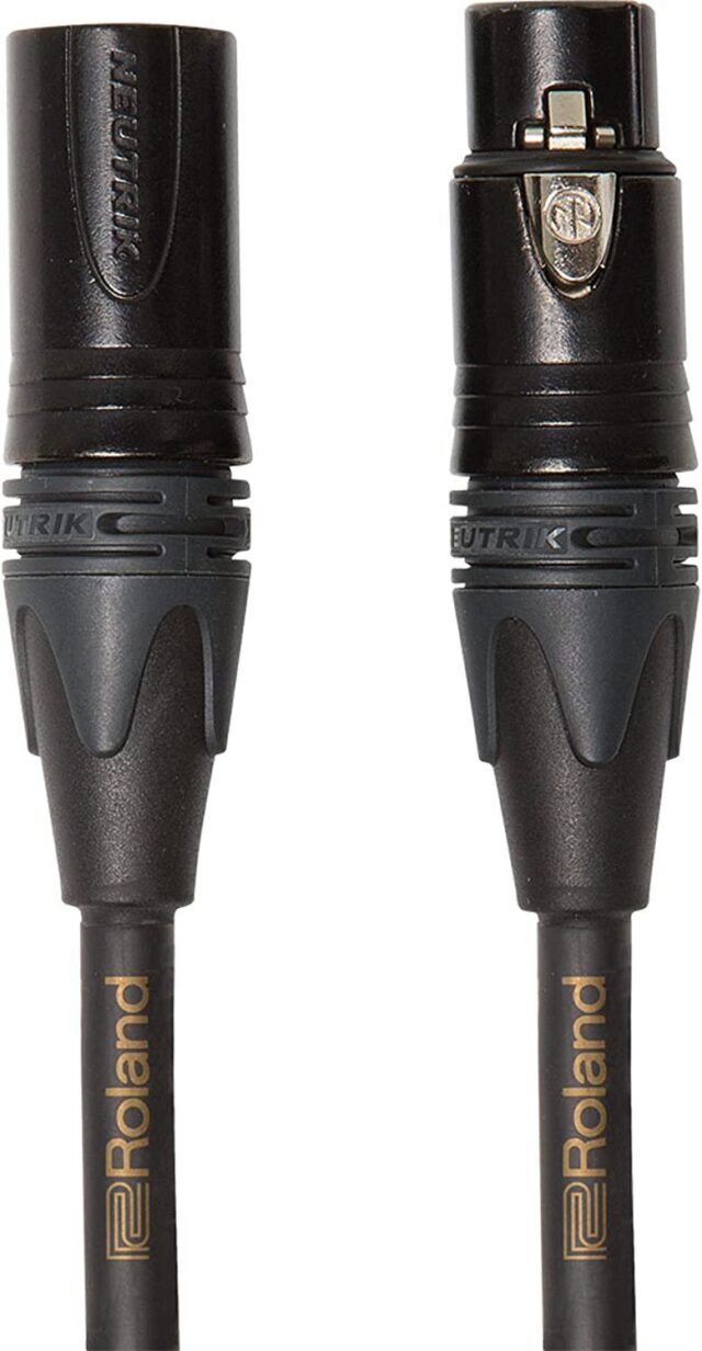 Roland Microphone Cable RMC-G25 25Ft/7.5M Gold Series Neutrik Connectors