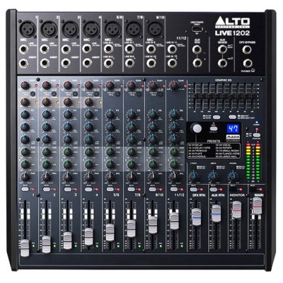 Alto Professional Live 1202 12-Channel Sound Reinforcement USB Mixer with Effects