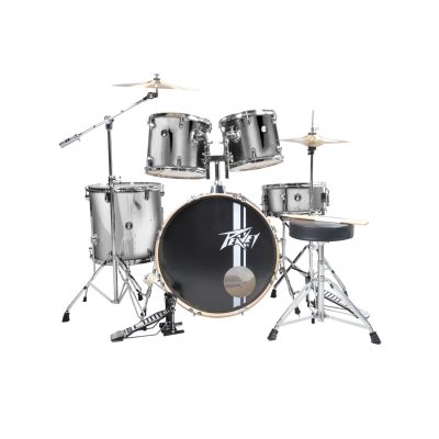 Peavey PV 5PC Drum Set with 22x18 Bass Drum - Silver DS