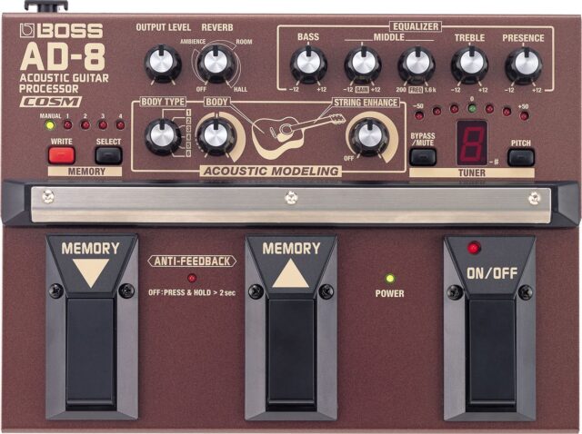 Boss Acoustic Guitar Processor AD-8 with COSM Modeling Technology