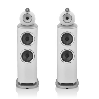 Bowers & Wilkins 803 D4 Studio-Grade Diamond Floorstanding Loudspeaker, White - Pair