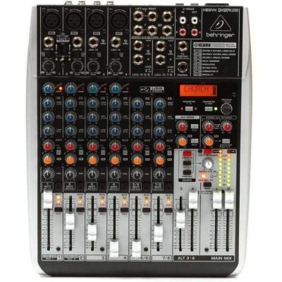 Behringer QX1204USB Mixer Audio 8 CH (4 Mono & 2 Stereo) w/ KLARK TEKNIK Multi-FX Processor USB Interface and Wireless Option