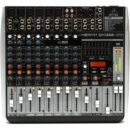 Behringer QX1222USB Mixer Audio 10 CH (6 Mono & 2 Stereo) w/ KLARK TEKNIK Multi-FX Processor USB Interface and Wireless Option