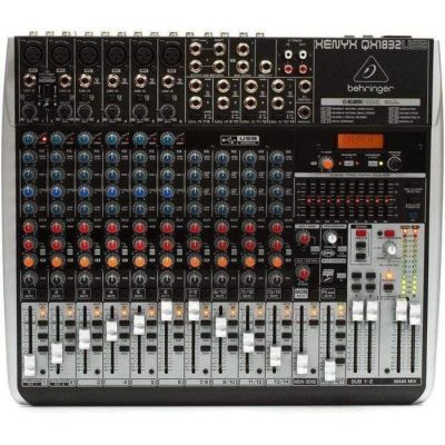 Behringer QX1832USB Mixer Audio 18 CH (6 Mono & 4 Stereo) w/ KLARK TEKNIK Multi-FX Processor USB Interface and Wireless Option
