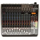 Behringer QX2222USB Mixer Audio 16 CH (8 Mono & 4 Stereo) w/ KLARK TEKNIK Multi-FX Processor USB Interface and Wireless Option