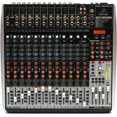 Behringer QX2442USB Mixer Audio 16 CH (8 Mono & 4 Stereo) w/ KLARK TEKNIK Multi-FX Processor USB Interface and Wireless Option