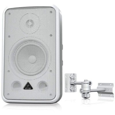 Behringer CE500AWH Speaker Powered Wall Mount 1x5.5" 80W Peak 2 Way Plastic Body w/ Wall Bracket White