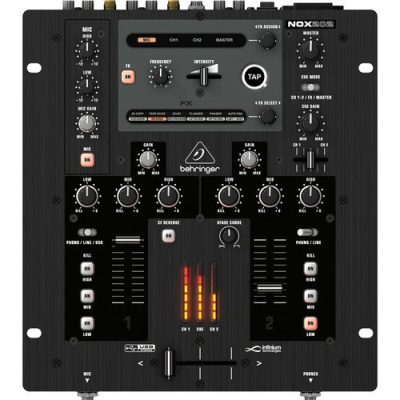 Behringer PRO MIXER NOX202 2-Channel DJ Mixer with USB Interface and Beat-Sync FX