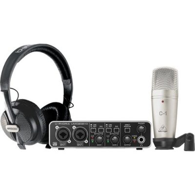 Behringer U-PHORIA STUDIO PRO Recording Bundle with USB Interface and 24-bit/192kHz