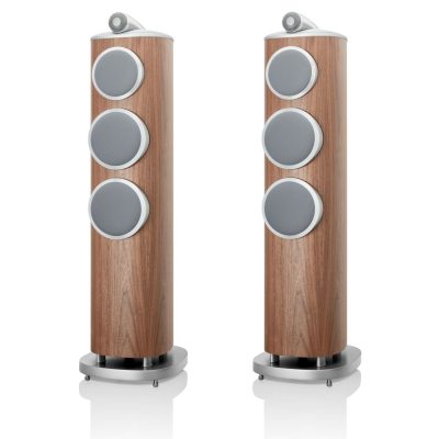 Bowers & Wilkins 804 D4 Studio-Grade Diamond Floorstanding Loudspeaker, Satin Walnut - Pair