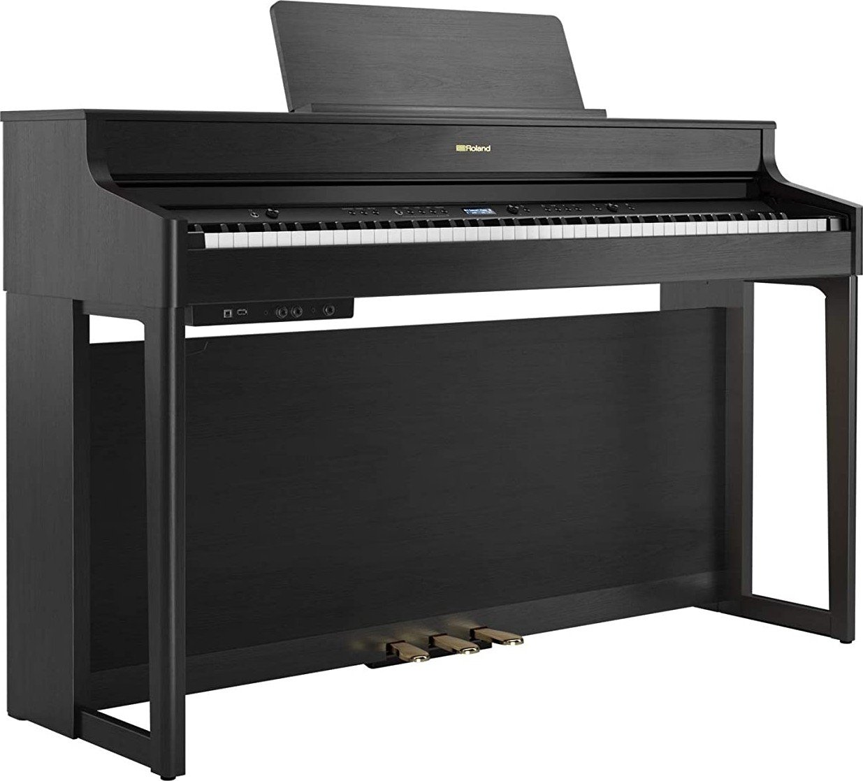 Roland Digital Piano HP704-CH with Premium 88-key Home Digital Piano - Charcoal Black