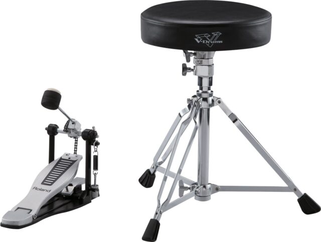 Roland V-Drums Accessory Package DAP-3X with Drumsticks and Throne for Beginners