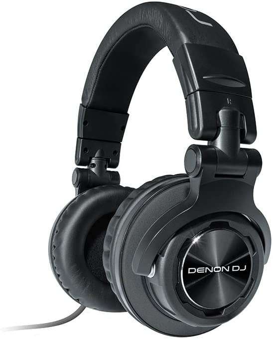 Denon DJ HP1100 Over-Ear Headphones with 53mm Drivers and Deep Bass