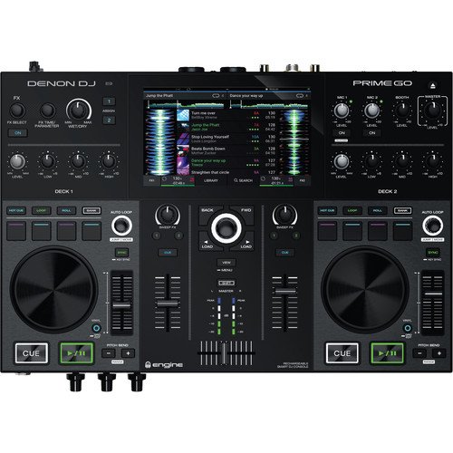 Denon DJ PRIME GO Standalone DJ Console with 7in Touchscreen and WiFi Streaming