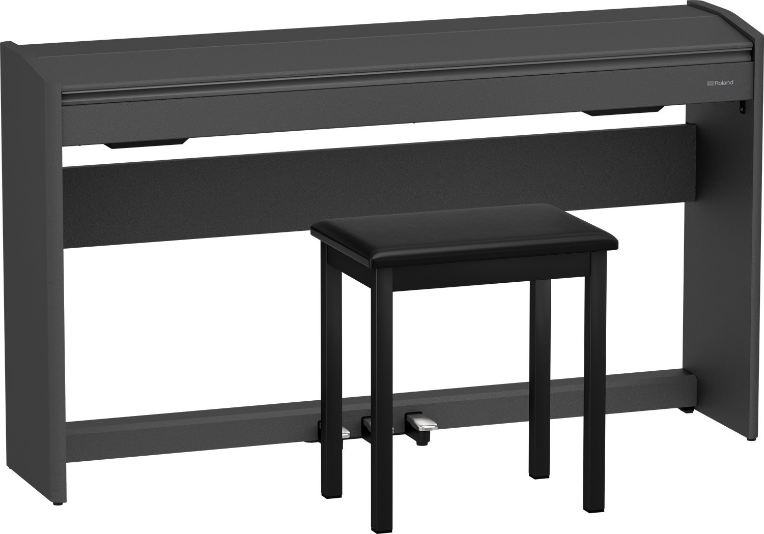 Roland F107 CB with 88-Key Digital Piano with Bench - Contemporary Black - Image 4