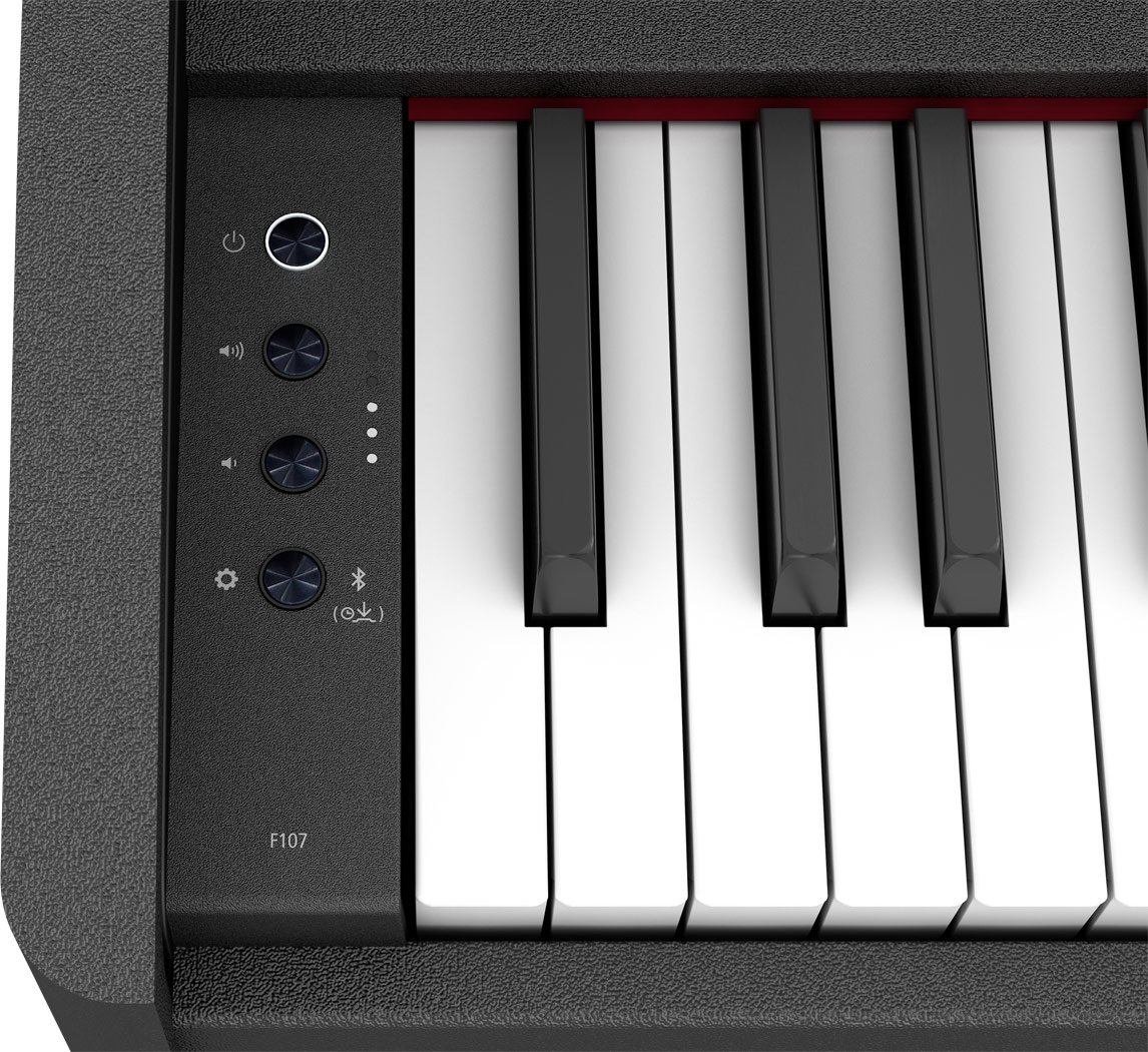 Roland F107 CB with 88-Key Digital Piano with Bench - Contemporary Black - Image 6