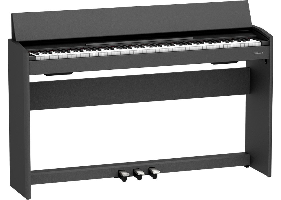 Roland F107 CB with 88-Key Digital Piano with Bench - Contemporary Black