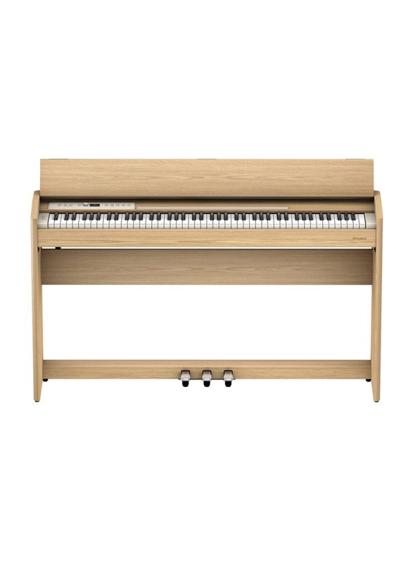 Roland F701 LA with 88-Key Digital Piano with Bench - Light Oak