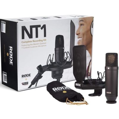 Rode Studio Condenser Microphone NT1KIT with 4.5dB Self-Noise and Shock Mount