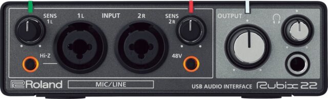 Roland USB Audio Interface Rubix-22 2x2 I/O Low-Noise Preamps