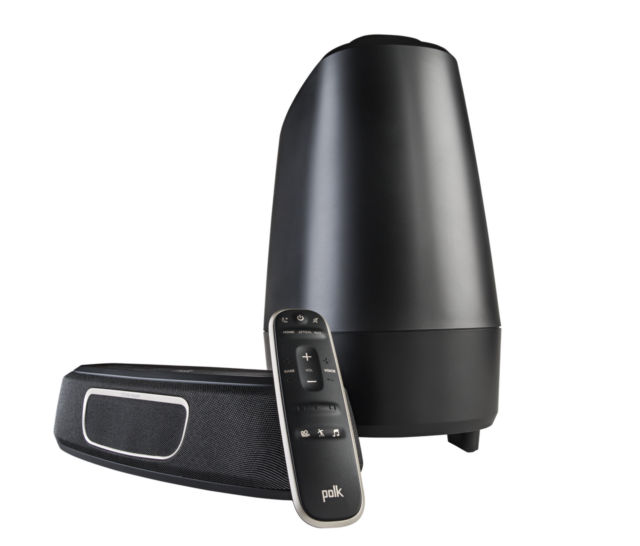 Polk Audio MAGMINI Ultra-compact Sound Bar with wireless Subwoofer – Black