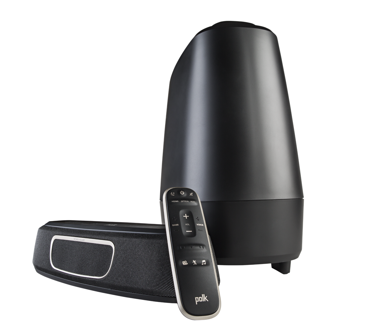 Polk Audio MAGMINI Ultra-compact Sound Bar with wireless Subwoofer – Black