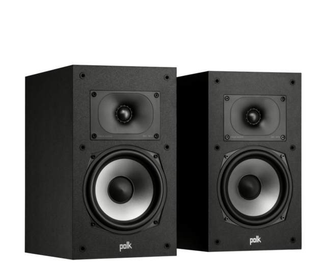 Polk Audio Monitor MXT20BK High-Resolution 2-Way Bookshelf Speakers – Black (Pair)