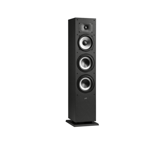 Polk Audio Monitor MXT60BK High-Resolution Floor-Standing 2-Way Tower Speaker – Black