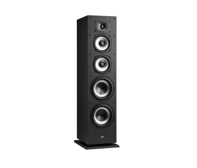 Polk Audio Monitor MXT70BK High-Resolution Large Floor-Standing 2-Way Tower Speaker – Black