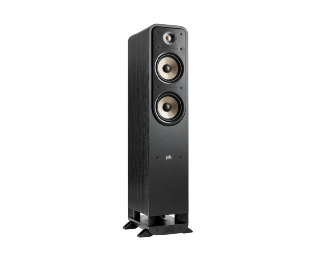 Polk Audio SIGS55ELBK Signature Elite High-quality Floor-Standing Tower Speaker – Black (Single)