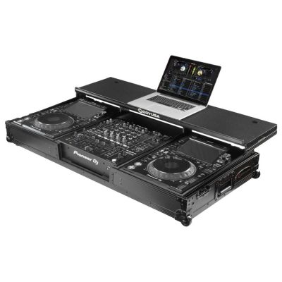 Odyssey USA Odyssey Glide Style Black Label DJ Coffin Flight Case with Wheels for DJM-A9 and CDJ-3000 or Similar Size Gear