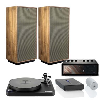 Forte IV Floorstanding Speaker × RS520 All-in-One Amplifier & Concept Signature MM Turntable System
