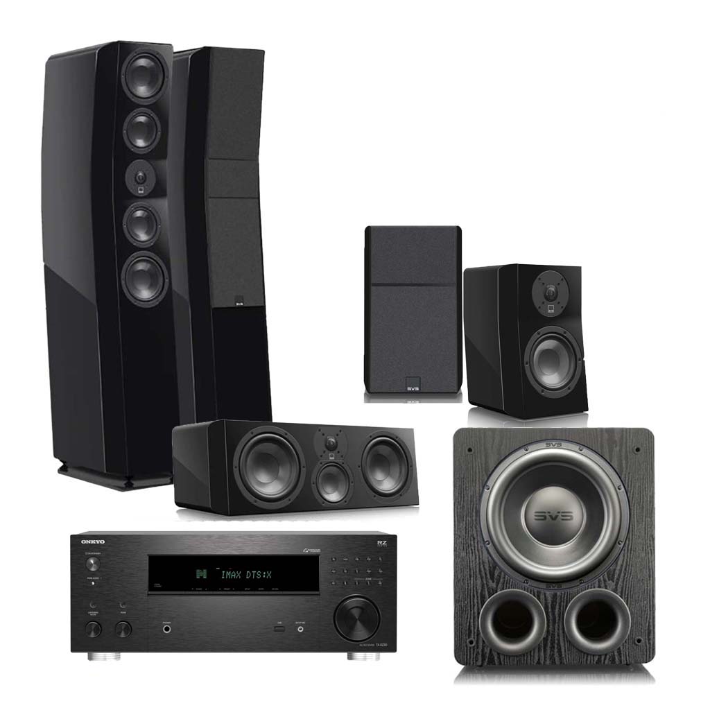 Ultra Evolution Tower 5.1 Home Theater System × Onkyo TX-RZ30 9.2-Channel THX Certified AV Receiver with Dirac Live
