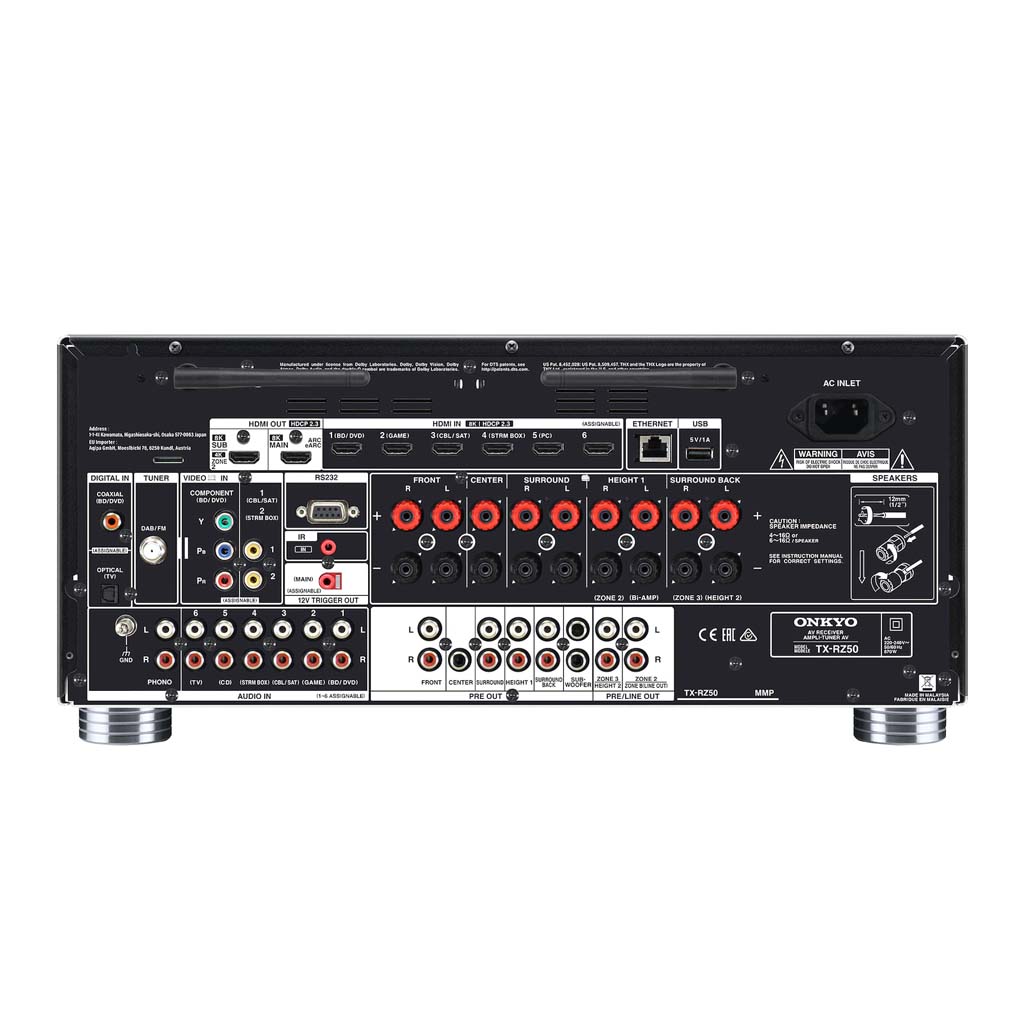 Onkyo TX-RZ50 9.2-Channel THX Certified AV Receiver with Dirac Live - Image 2